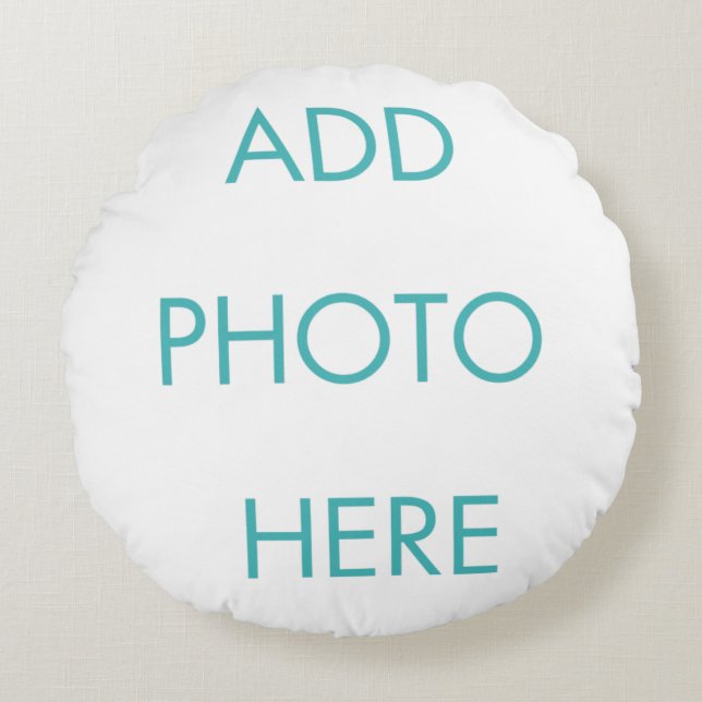 Cojín Redondo Foto personalizado (Anverso)