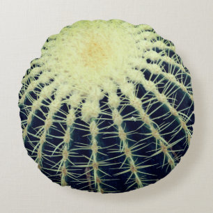 Cojín Redondo Fotografía de cactus 