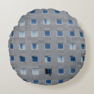 Cojín Redondo Fotografía de construcción de hormigón gris