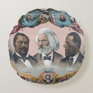 Cojín Redondo Fr3d3rick Bailey Douglass con negro abolicionista