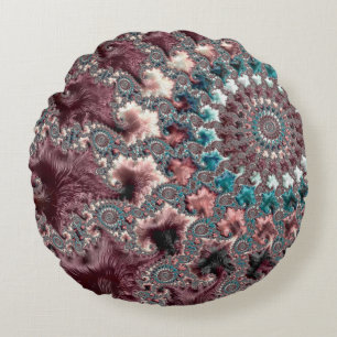 Cojín Redondo Fractal bohemio