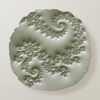 Cojín Redondo Fractal verde pálido