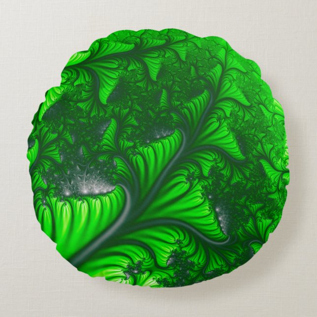 Cojín Redondo Fragmento de la jungla (Anverso)