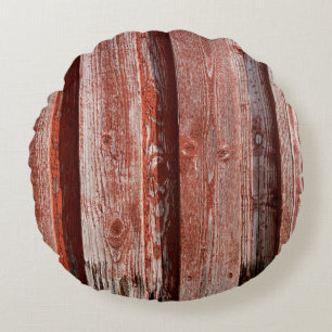 Cojín Redondo Fragmento de una antigua pared de madera pintada.