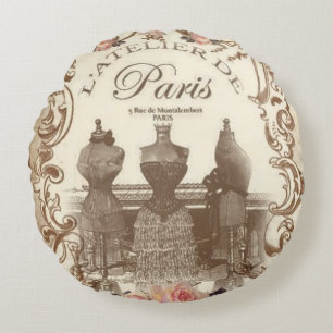 Cojín Redondo Francés vintage