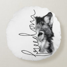 Freedom Wolf Minimal Line Art -