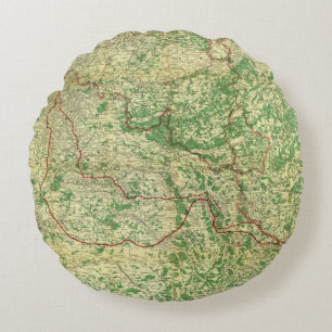 Cojín Redondo Frente occidental del mapa