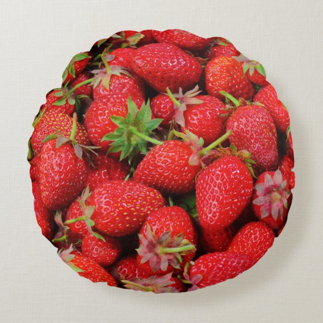 Cojín Redondo Fresas (Anverso)