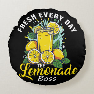 Cojín Redondo Fresco Todos los Días El Jefe de Limonada