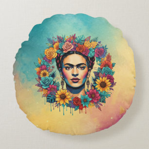 Cojín Redondo Frida Kahlo