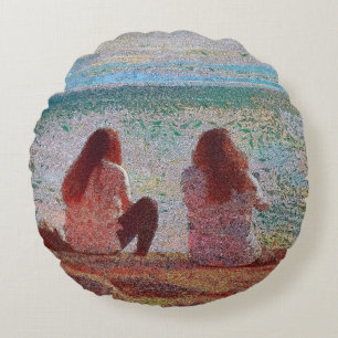 Cojín Redondo Friends on Lopez Island Pouf Pillow
