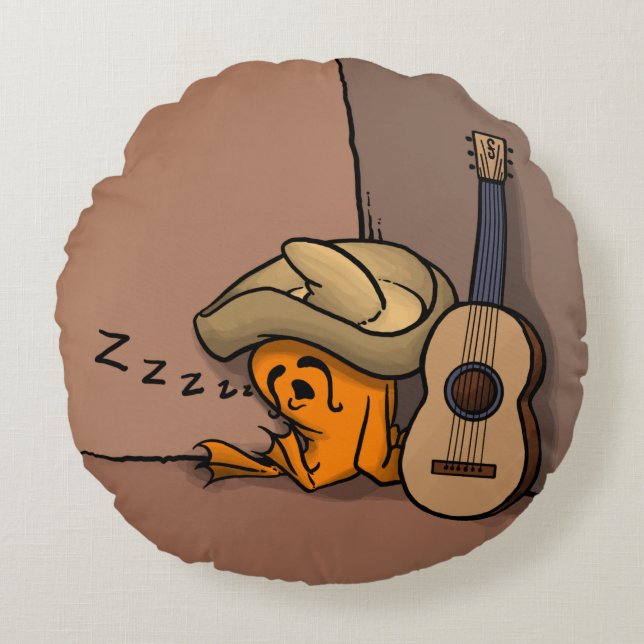 Cojín Redondo Frijole Frog Siesta Pillow (Anverso)