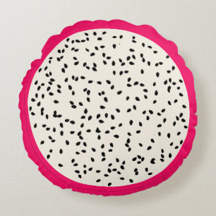 Cojín Redondo Fruta de dragón/Frutas estilizadas