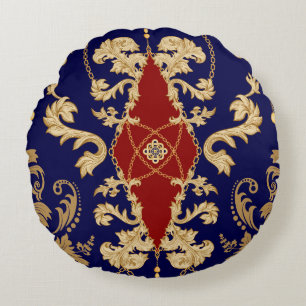 Cojín Redondo Frutos del Corazón Elegantes: Sin Marea Vintage