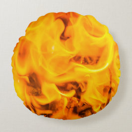 Cojín Redondo Fuego y llamas