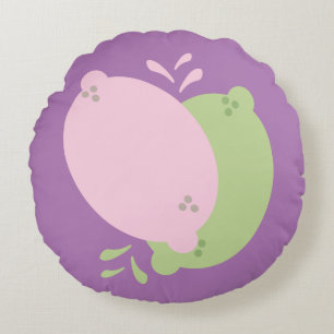 Cojín Redondo Fun Lemon y Cítricos Frescos de Limpieza