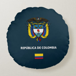 Cojín Redondo Funda de teléfono pasaporte de Colombia