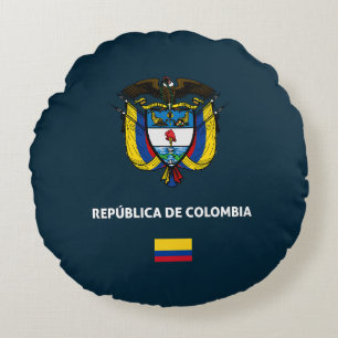 Cojín Redondo Funda de teléfono pasaporte de Colombia