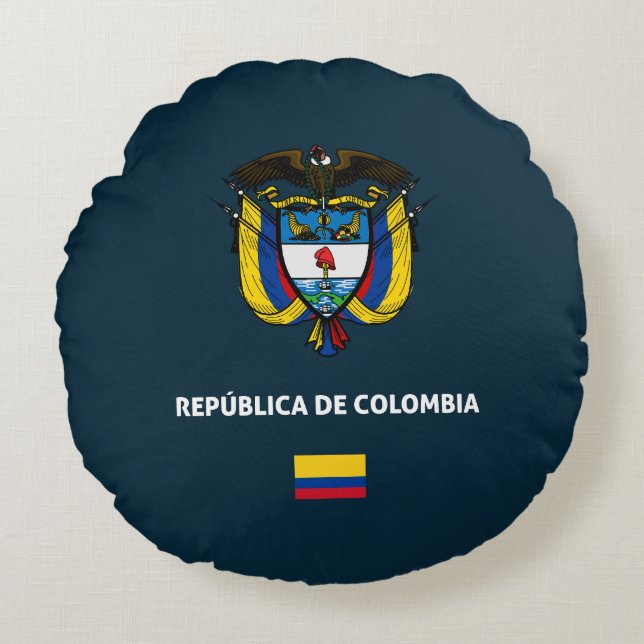 Cojín Redondo Funda de teléfono pasaporte de Colombia (Anverso)