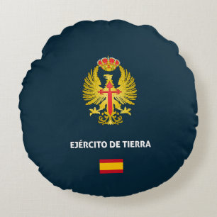 Cojín Redondo Funda para pasaporte del Ejército de Tierra
