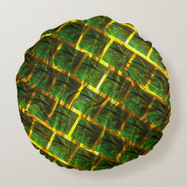 Cojín Redondo ¿Fundo com imagem verde solapa dourada?