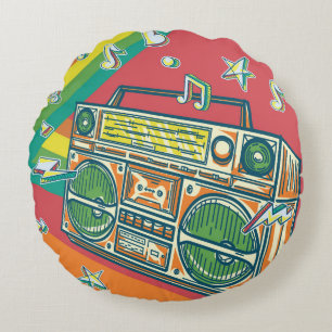 Cojín Redondo Funky Boom Box Colorous Design