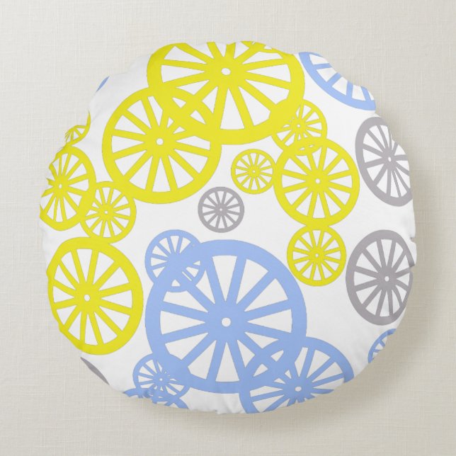 Cojín Redondo Funky Happy Wheel Circle Pattern Product (Anverso)