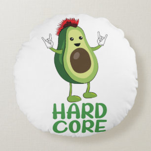 Cojín Redondo Funny aguacate de núcleo duro