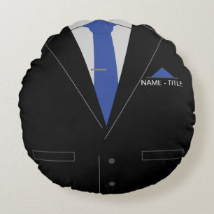Cojín Redondo Funny Business Round Pillow personalizado con nomb