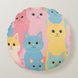 Cojín Redondo funny cats