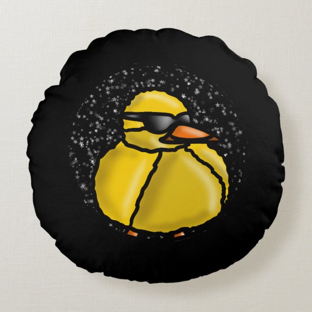 Cojín Redondo Funny duck (Anverso)