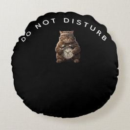 Cojín Redondo Funny Muscular Cat Off Duty Pillow
