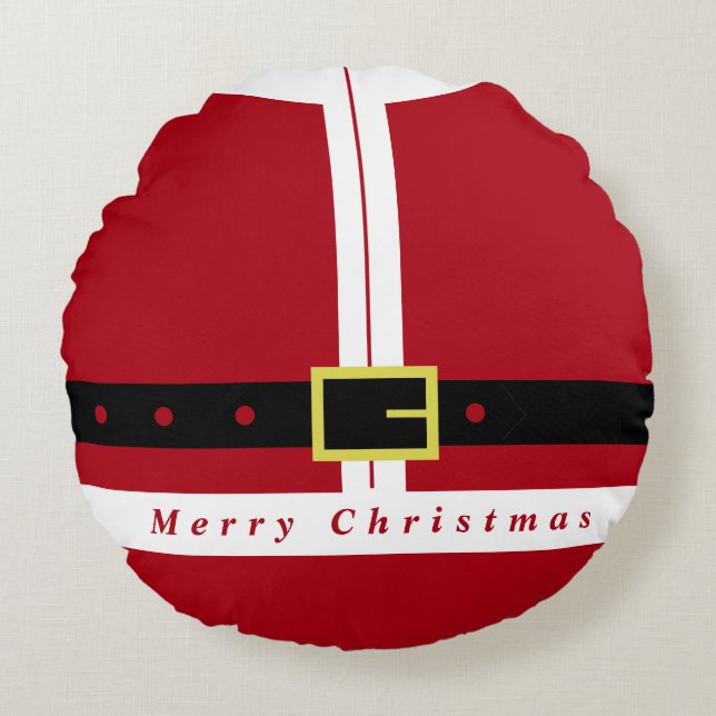 Cojín Redondo Funny Santa Design Navidades Round Pillow (Anverso)