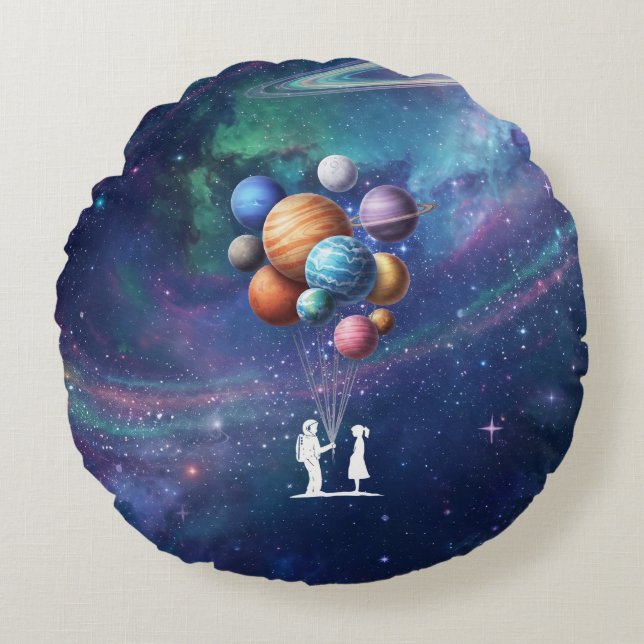 Cojín Redondo Galaxia (Anverso)