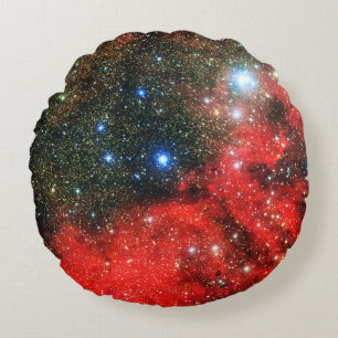 Cojín Redondo Galaxia Dustada De Oro Caído