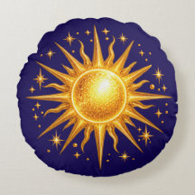 Galaxia Sol y Estrellas Falso Oro Azul Marino