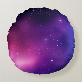 Cojín Redondo Galaxy Night Sky Nebula Pattern Astronomía