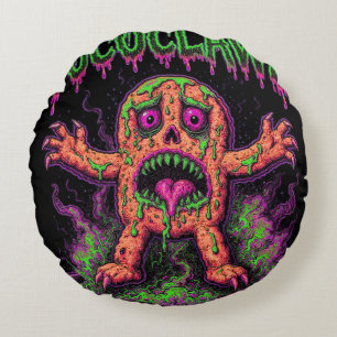 Cojín Redondo Galleta Apoolayipse Mutante Tóxico Monstruo Retro