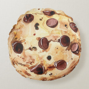Cojín Redondo Galleta de chispas de chocolate