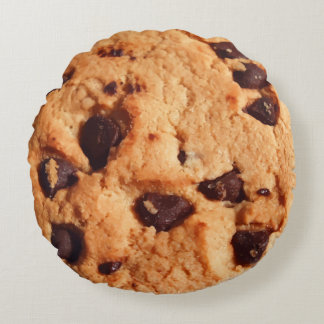 Cojín Redondo Galleta de microprocesador de chocolate