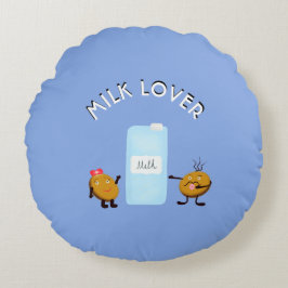 Cojín Redondo Galleta y leche