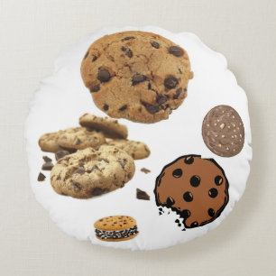 Cojín Redondo Galletas Chips De Chocolate Dulces Postre Panaderí