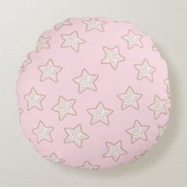 Cojín Redondo Galletas de Estrella con Relleno Escarchado y Purp