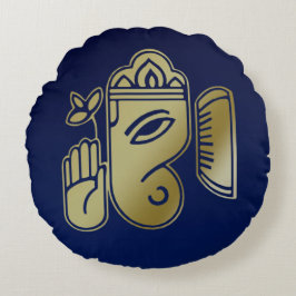Cojín Redondo Ganesha, diosa del oro - Pillow redondo
