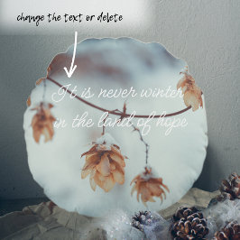 Cojín Redondo Garland seco y hueco de nieve