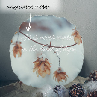 Cojín Redondo Garland seco y hueco de nieve