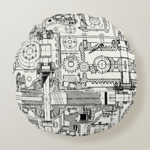 Cojín Redondo Gases De Gálibo: Máquinas Técnicas Sin Marea.