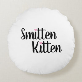 Cojín Redondo Gatito Encantador Día de San Valentín