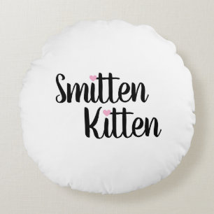 Cojín Redondo Gatito Encantador Día de San Valentín