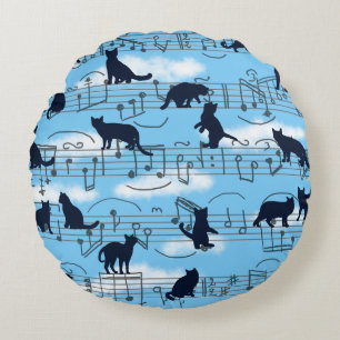 Cojín Redondo gatitos musicales
